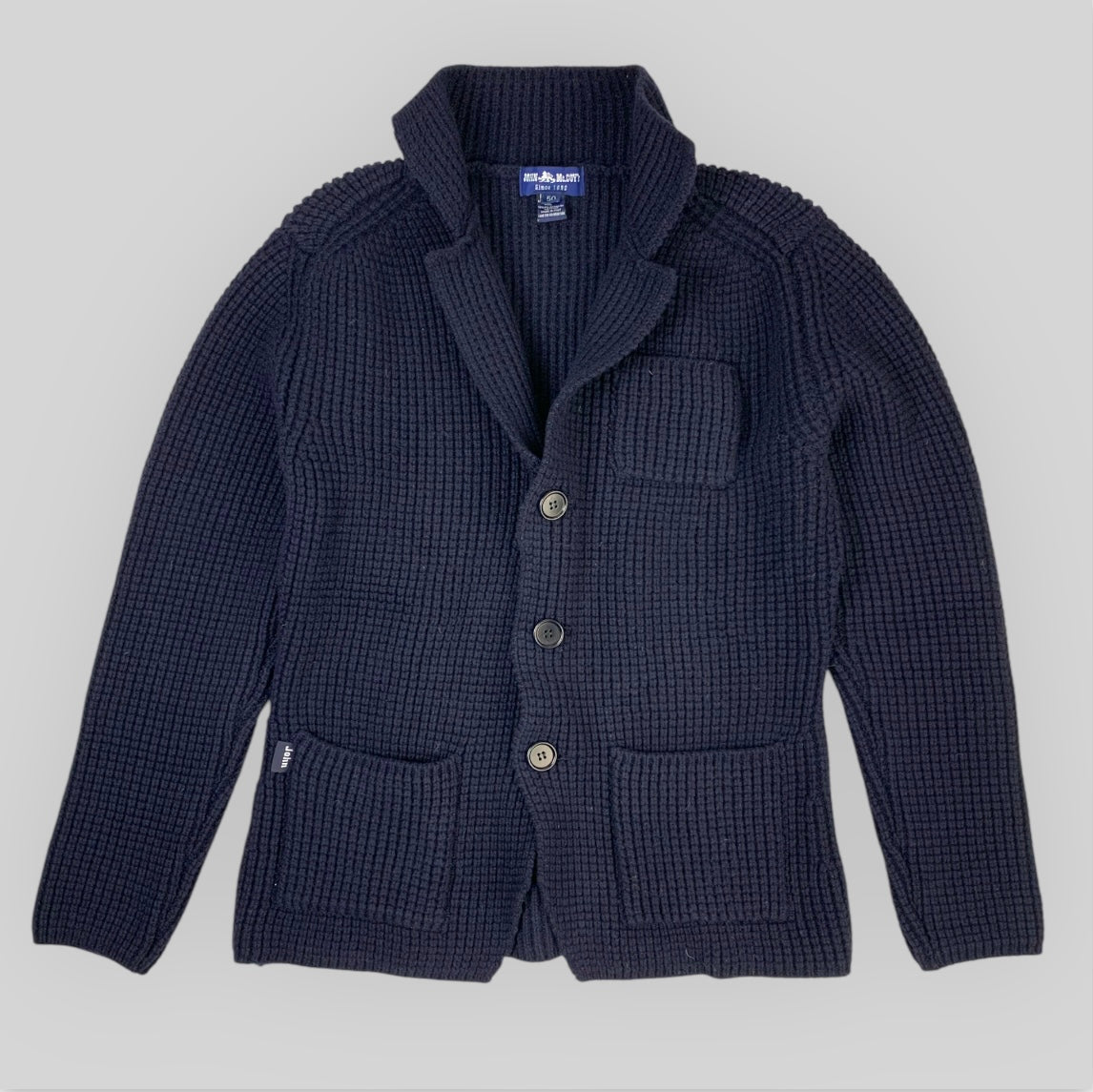 Men's Knitted Comb-Knitted Cardigan