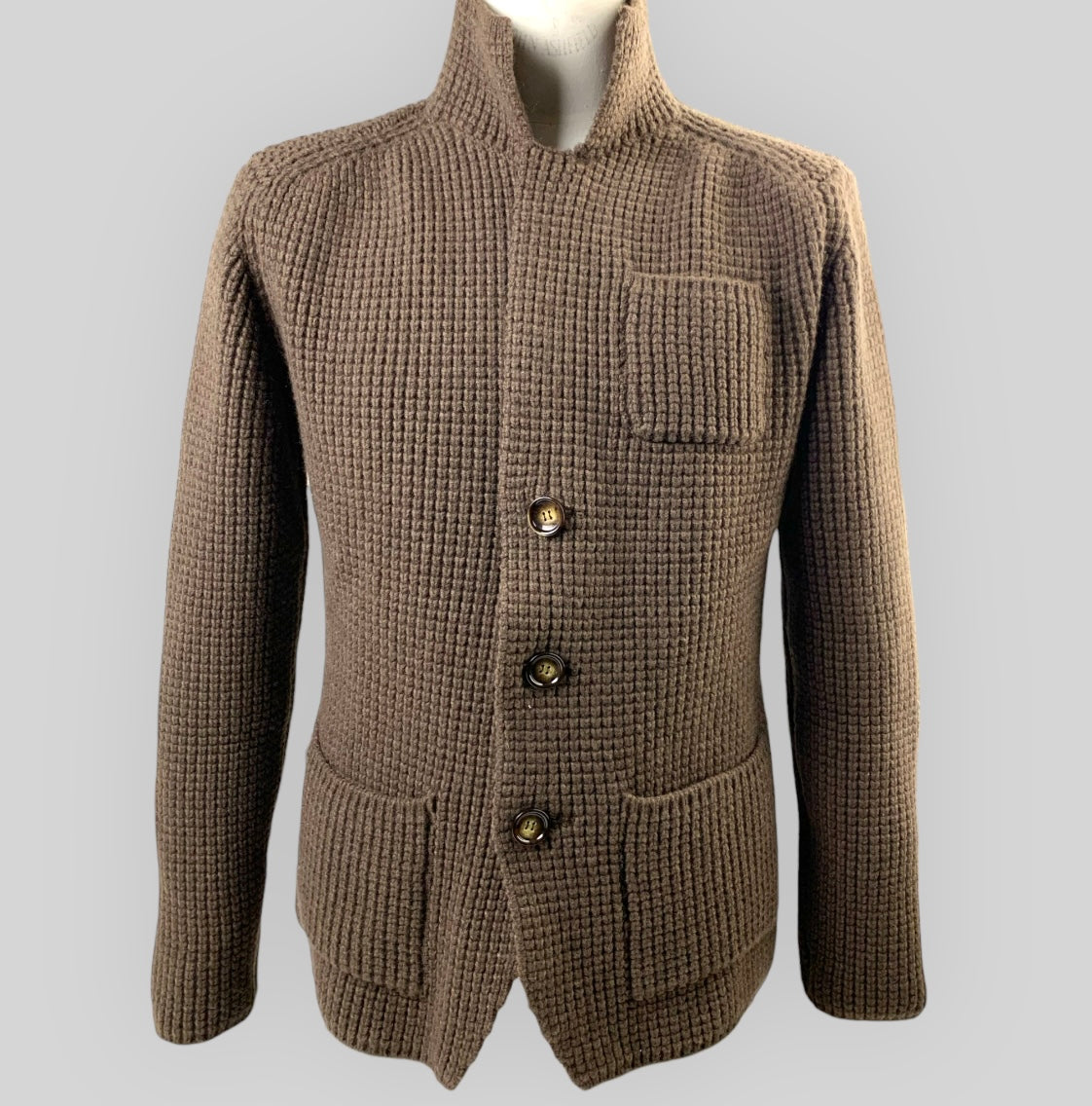 Men's Knitted Comb-Knitted Cardigan