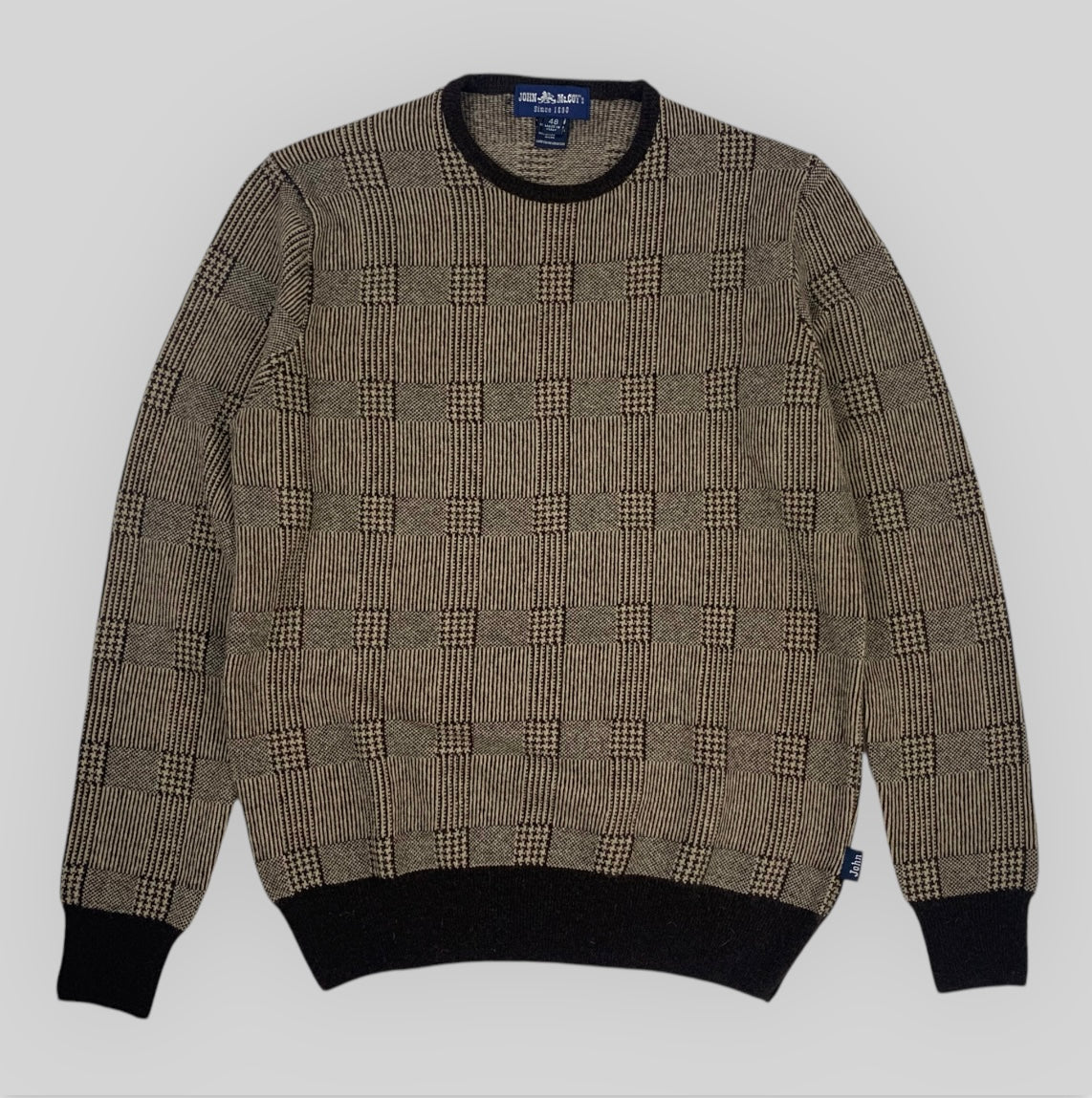Men's Crewneck "Principe de Galles" Sweater