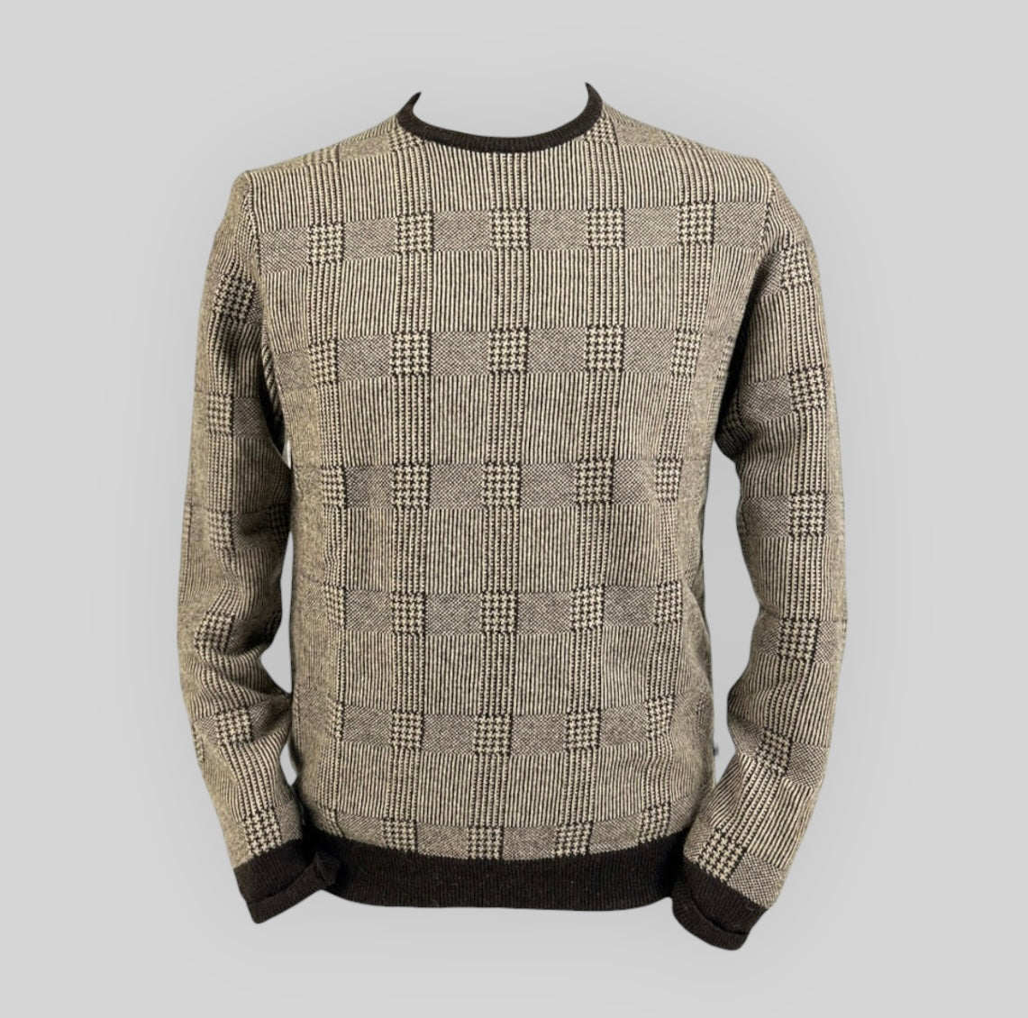 Men's Crewneck "Principe de Galles" Sweater