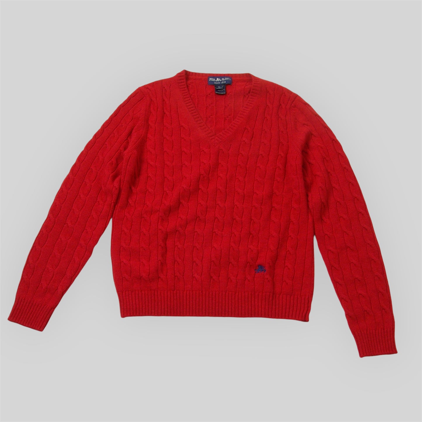 Women's Cable V-neck Sweater