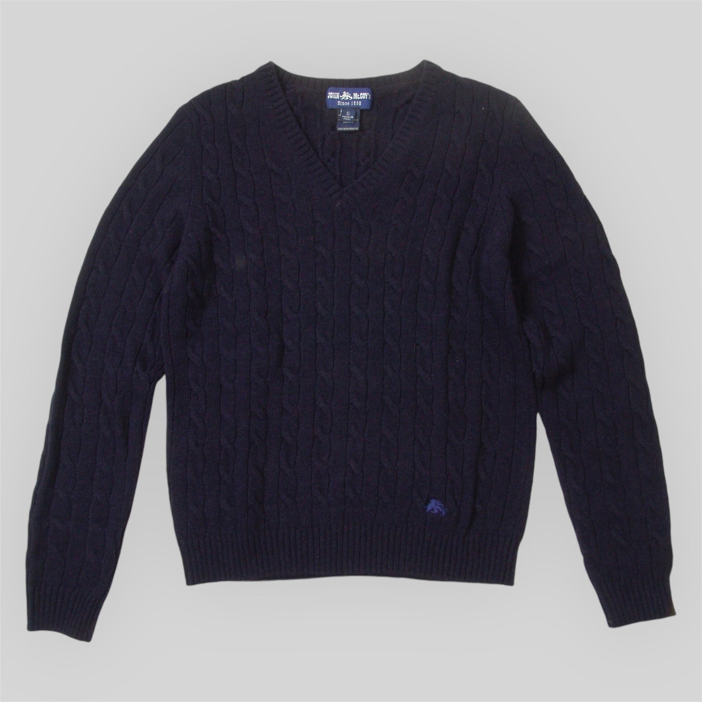 Women's Cable V- neck Sweater