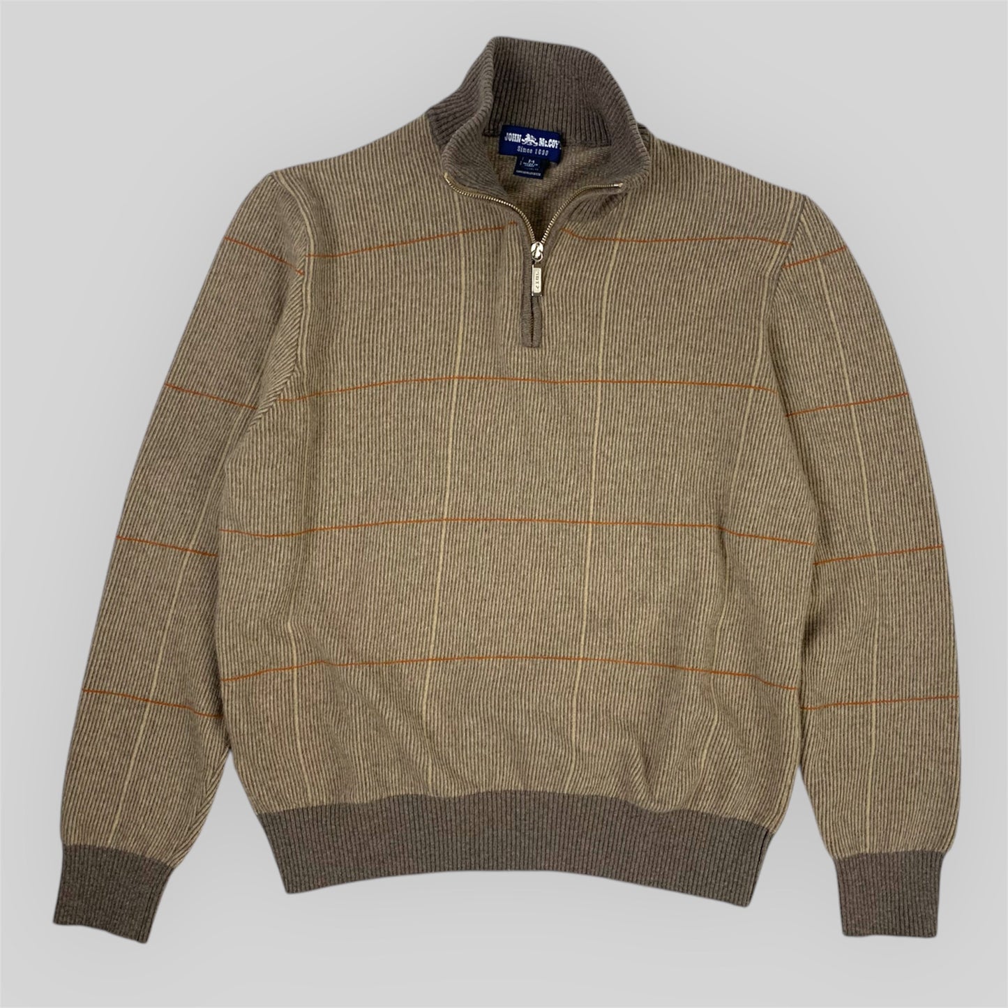 Men's Half -Zip Tartan Sweater