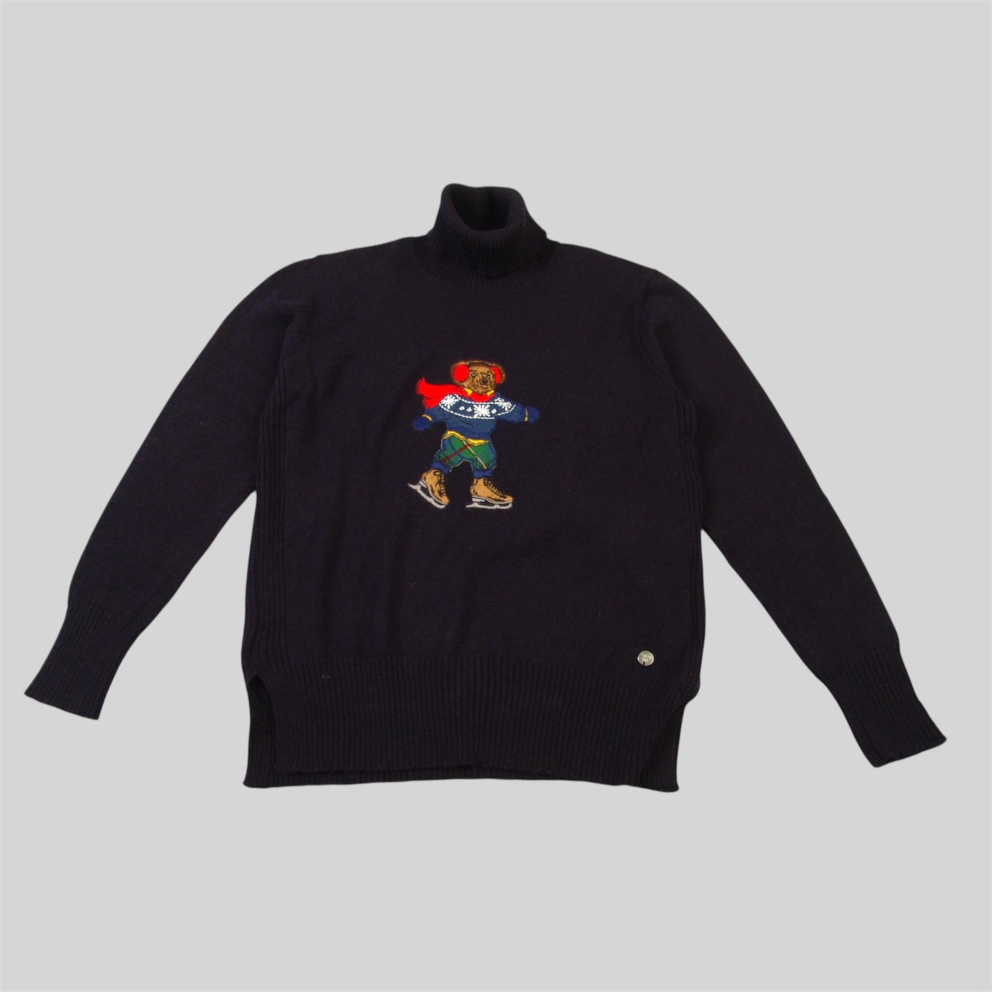 Women's Teddy Bear High-Neck Sweater in Merinos