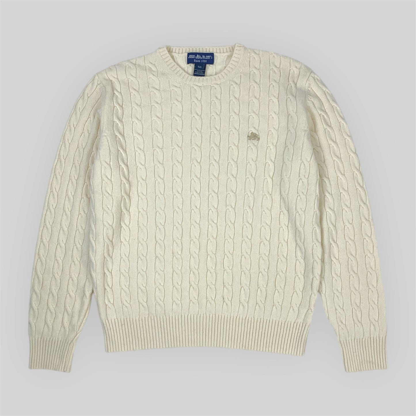 Men's Cable Sweater in mixed wool