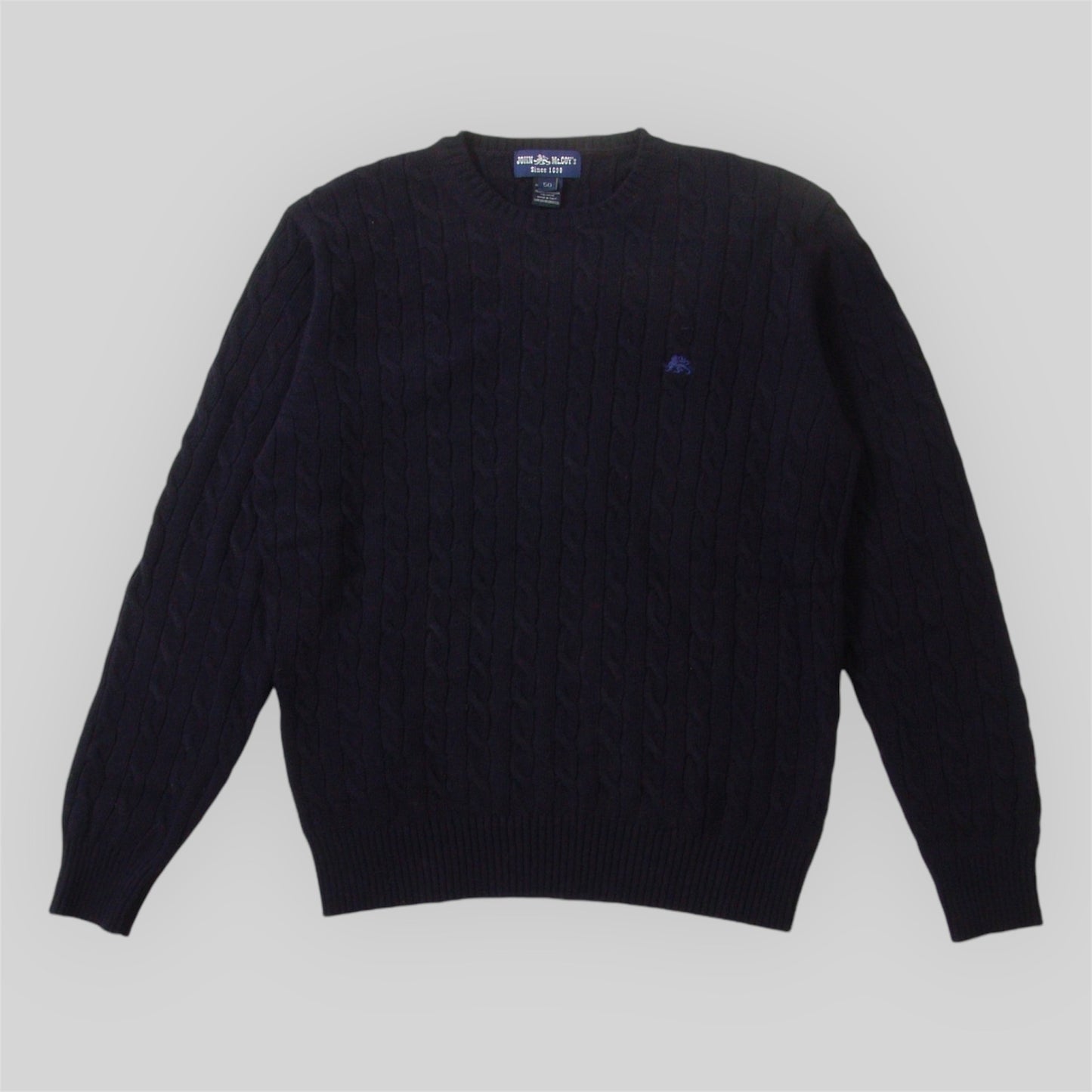 Men's Cable Sweater in mixed wool