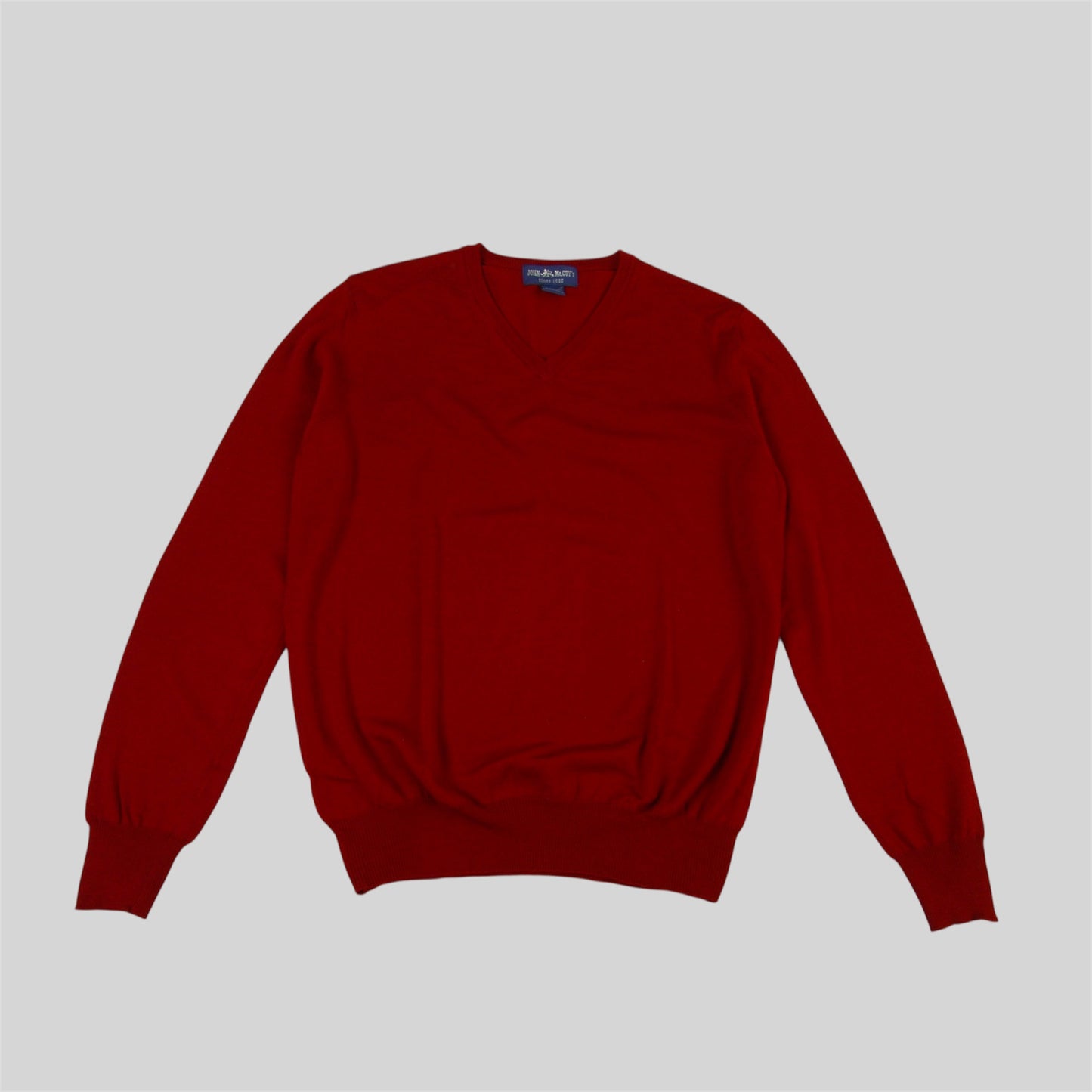 Men's V-neck collar in merinos wool sweater