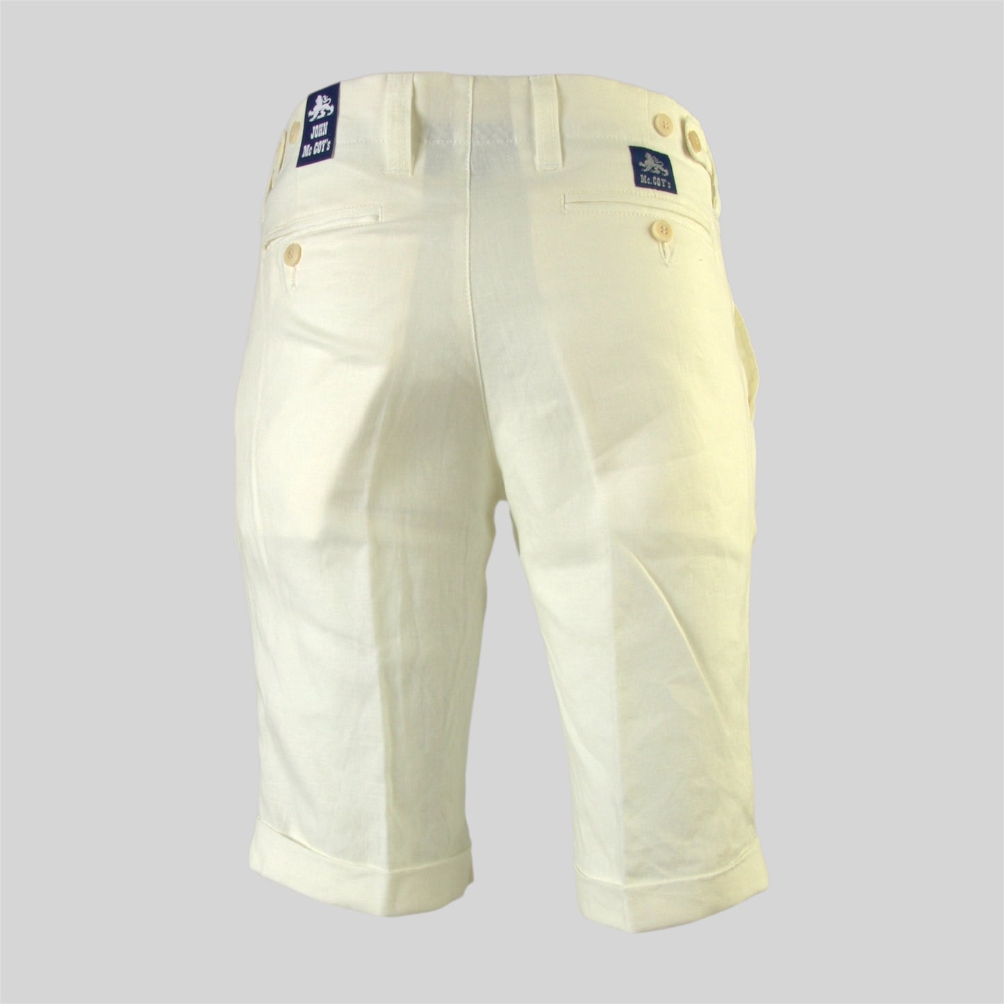 Men's Pure Linen White Bermuda