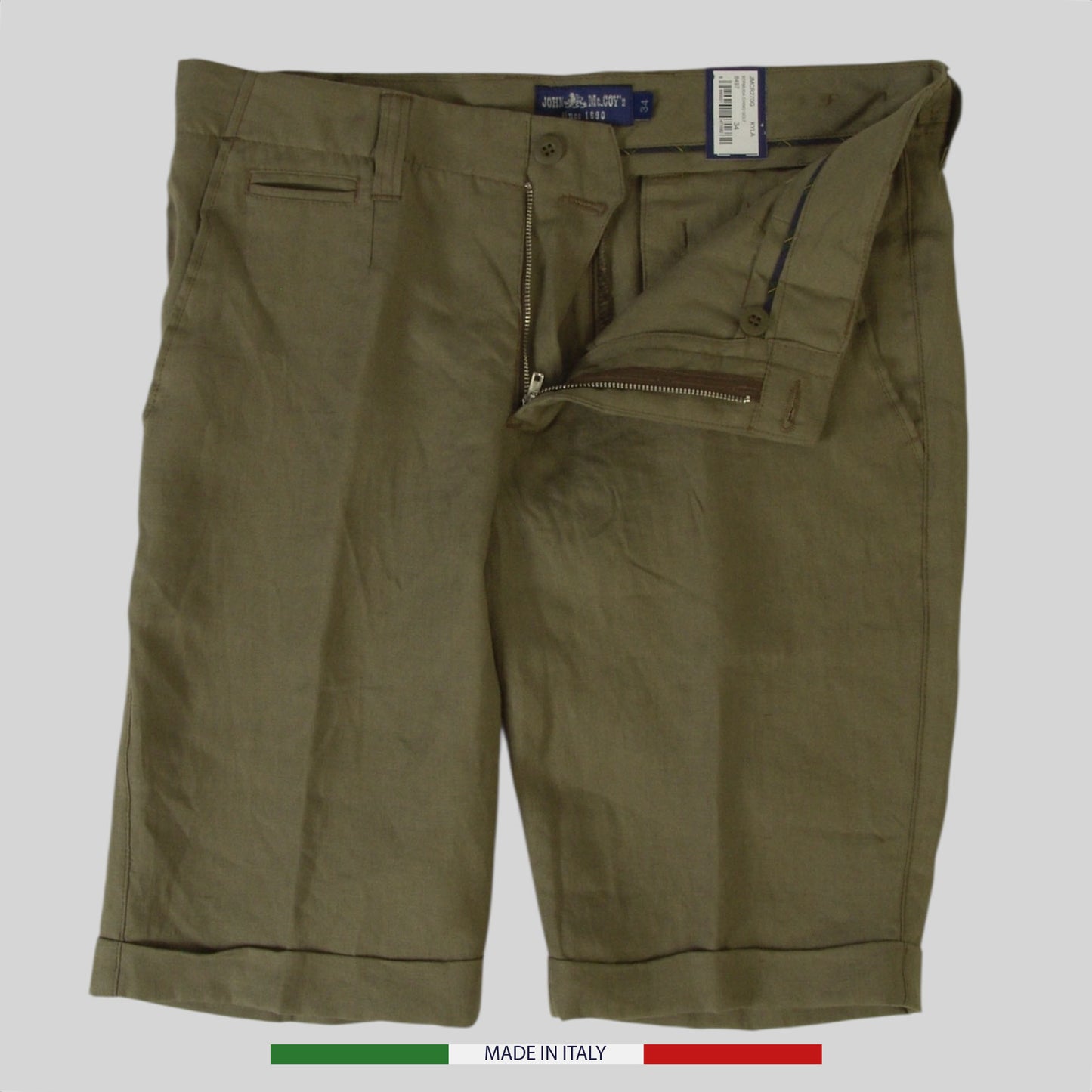 Men's Pure Linen Bermuda