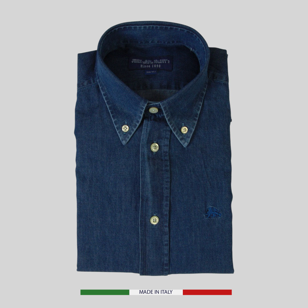 Men's Button-down Shirt in Denim