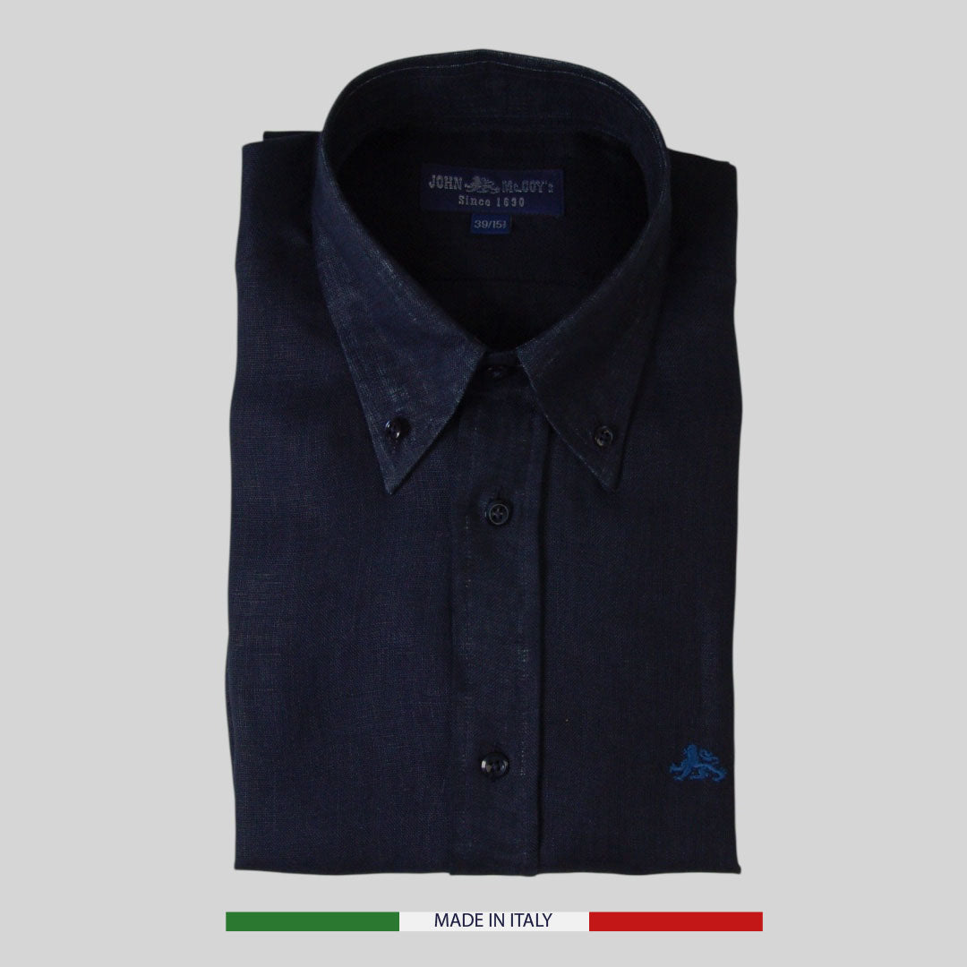 Men's Button-Down Linen Shirt