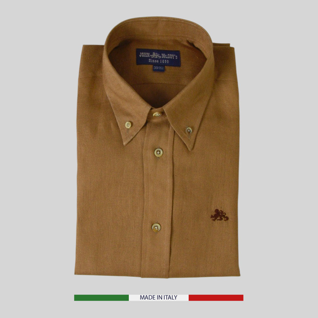 Men's Button-Down Linen Shirt