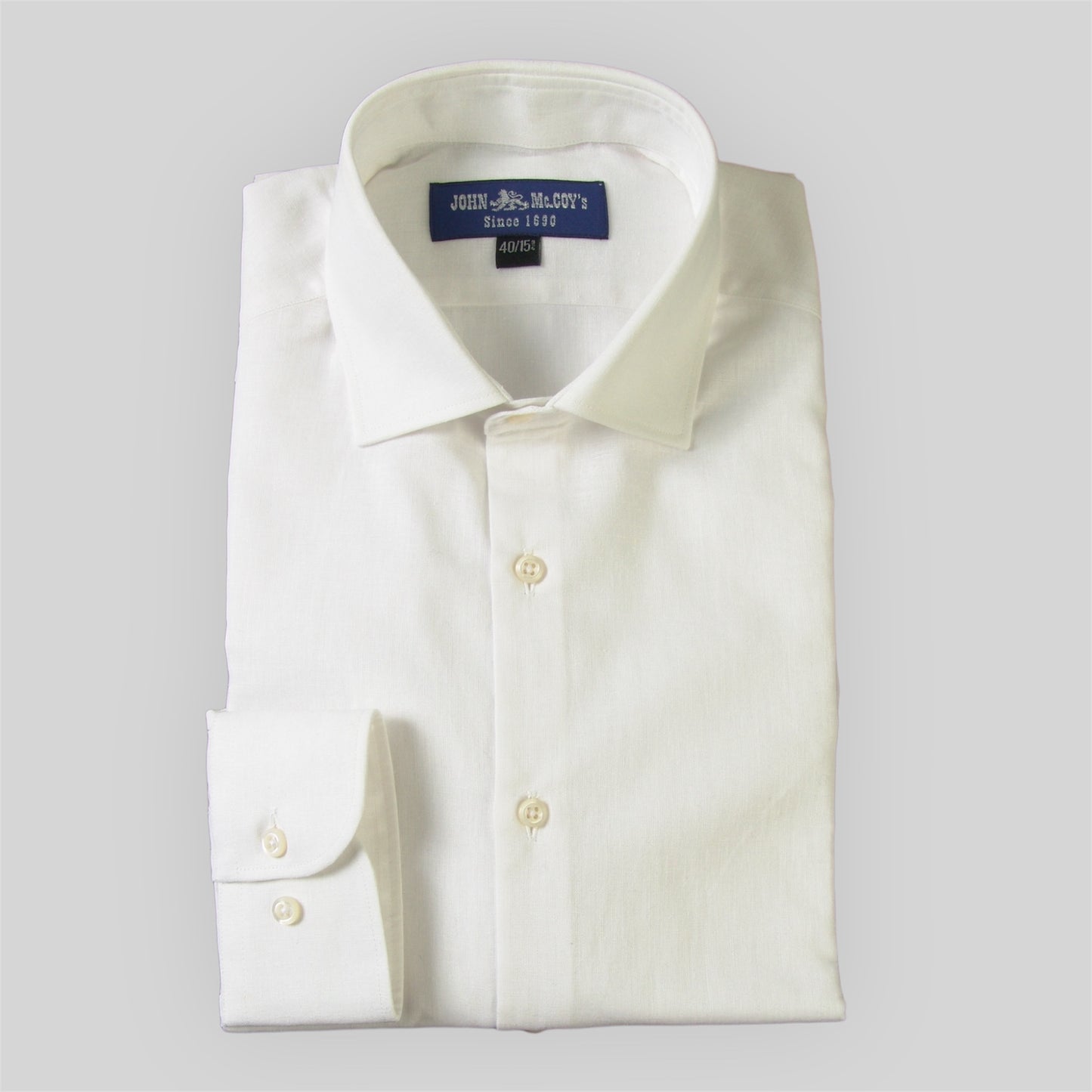 Men's French Collar Linen Slim Shirt