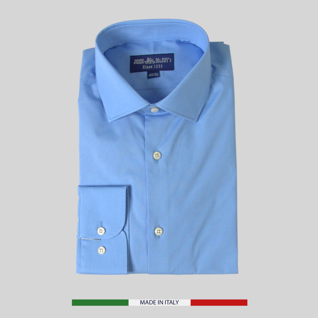 Men's French Collar Slim Shirt in cotton stretch