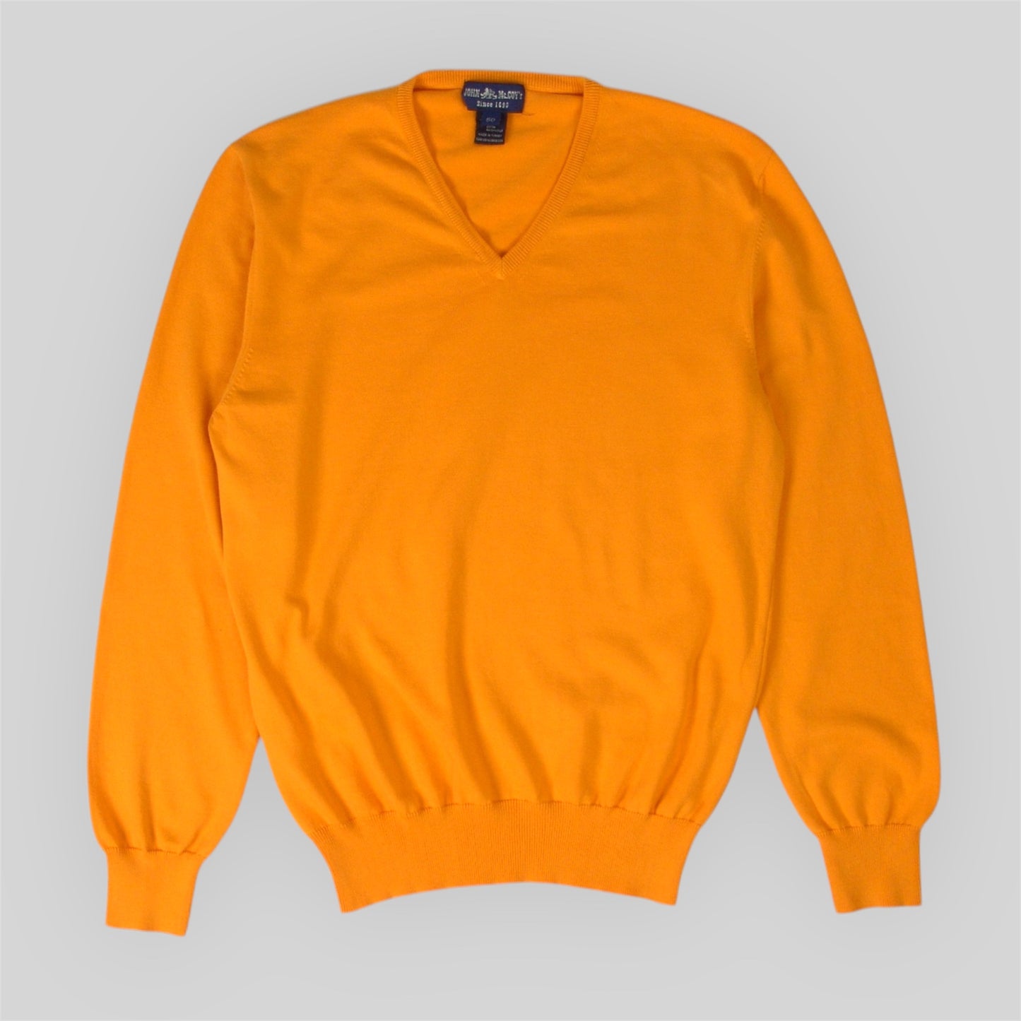 Men's V-neck Collar Sweater in 100% Cotton