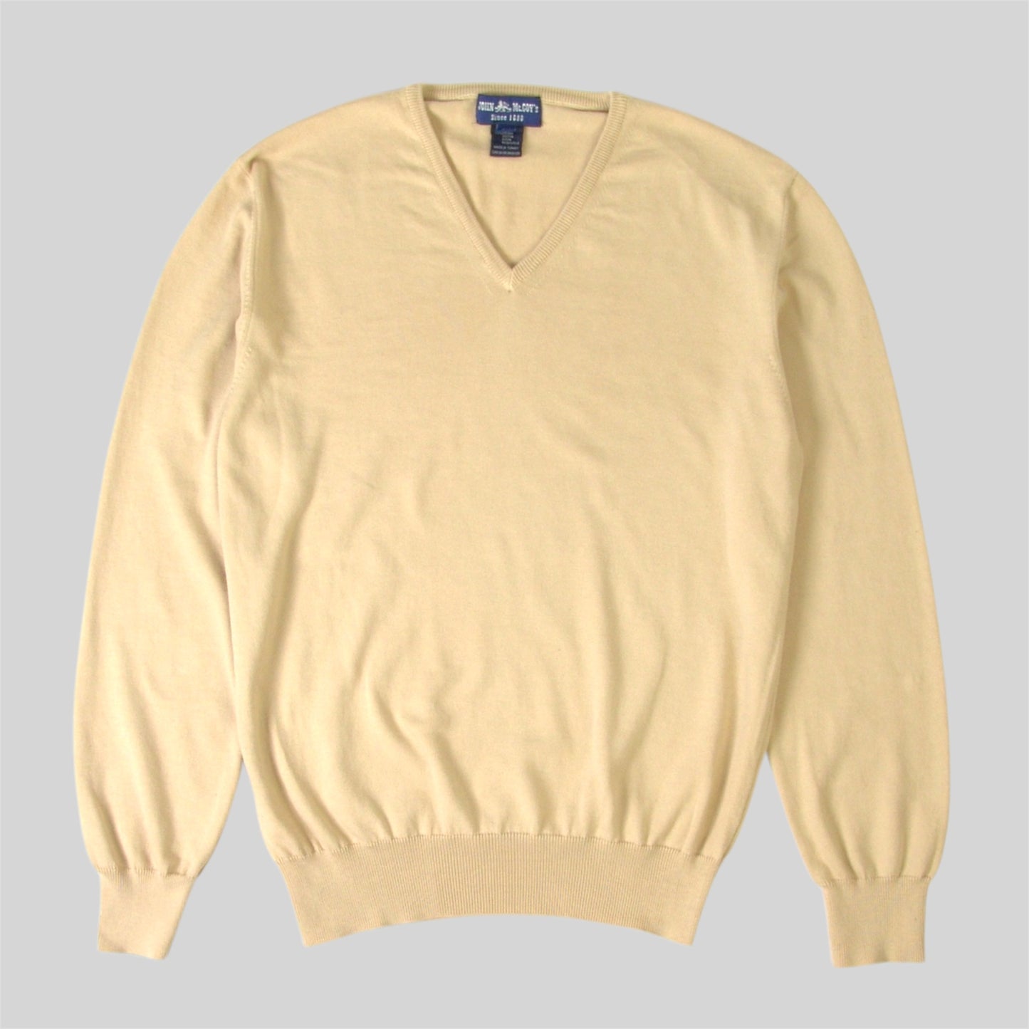 Men's V-neck Collar Sweater in 100% Cotton