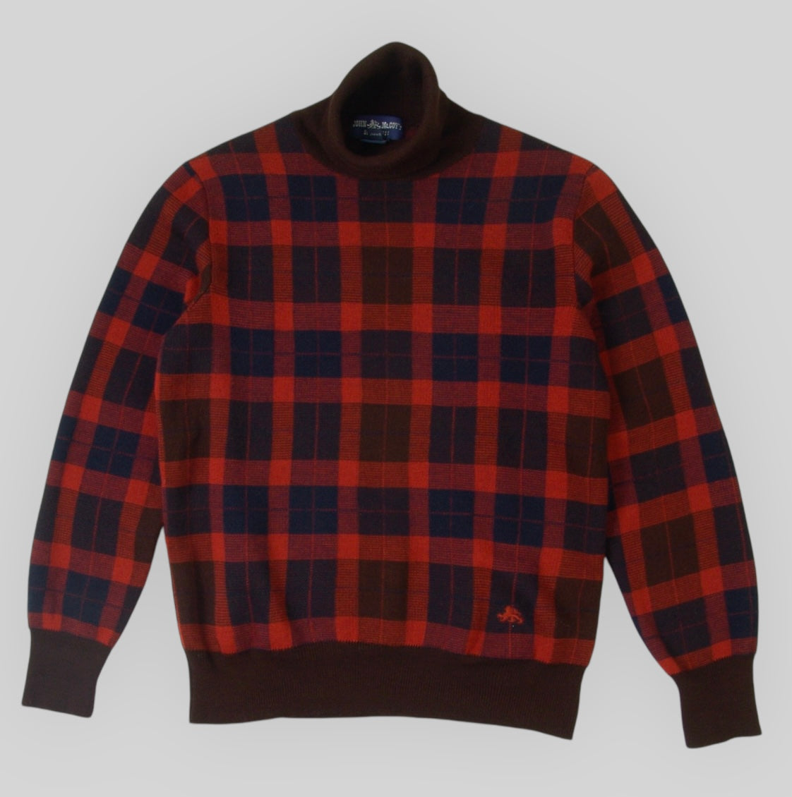 Men's Turtleneck Tartan Sweater
