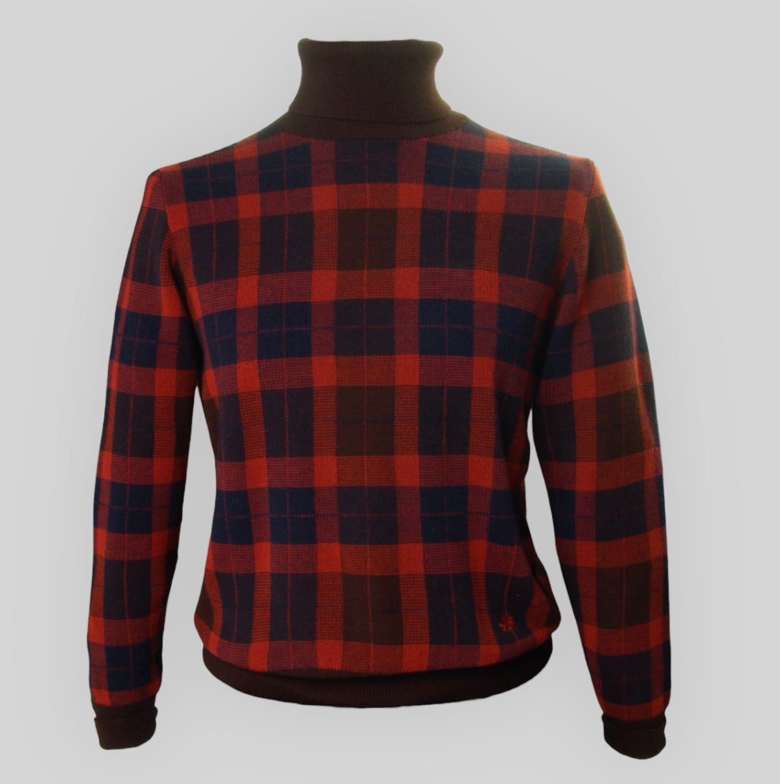 Men's Turtleneck Tartan Sweater