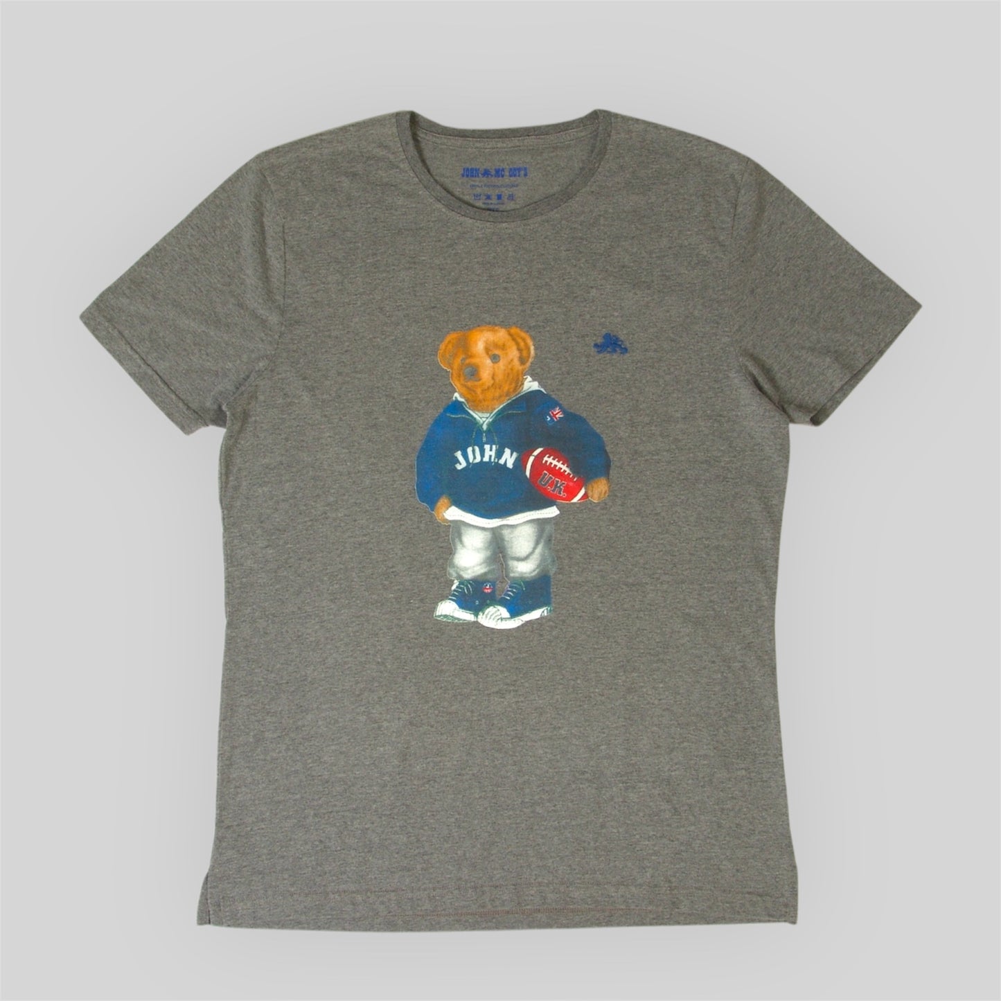 Men's "John" bear printing T-shirt
