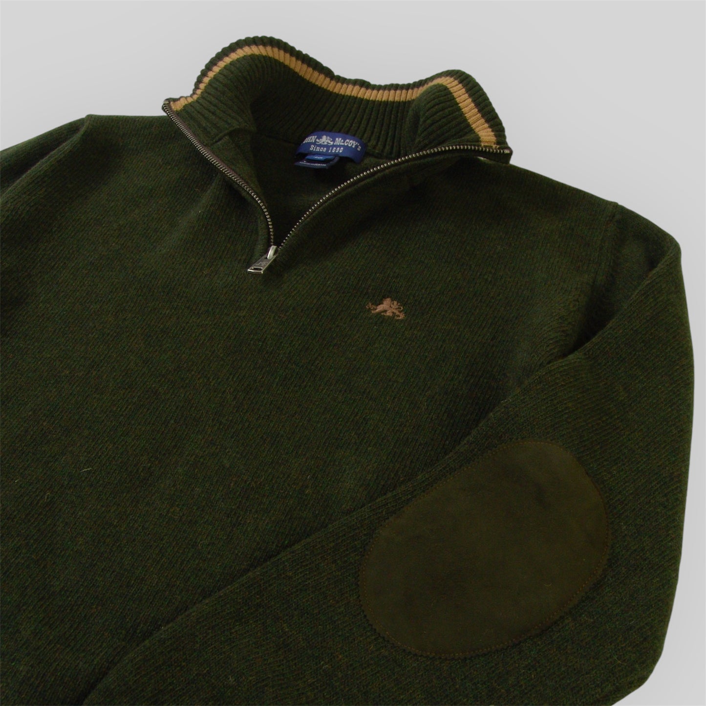 Men's Half-Zipper Collar Lambswool Sweater