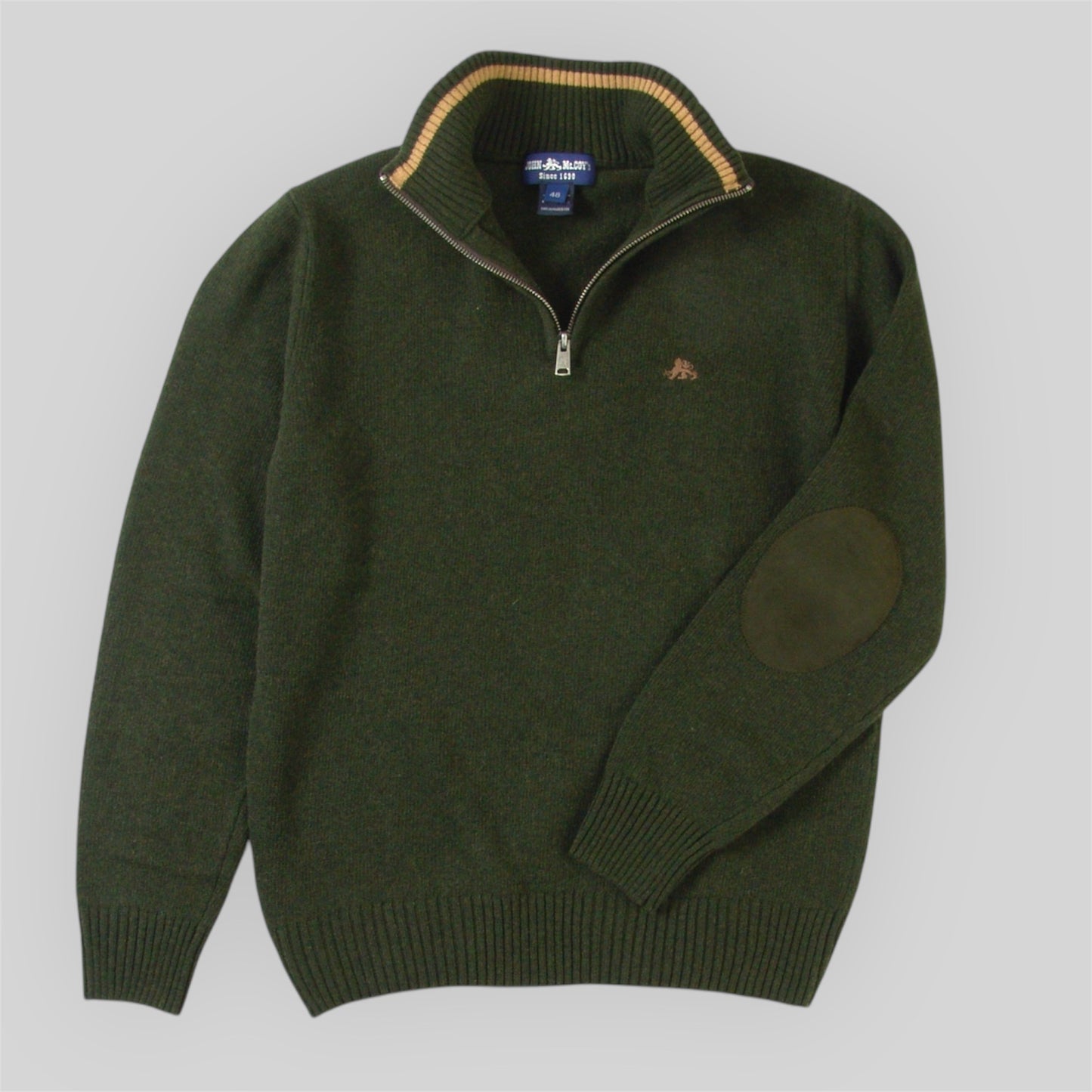 Men's Half-Zipper Collar Lambswool Sweater