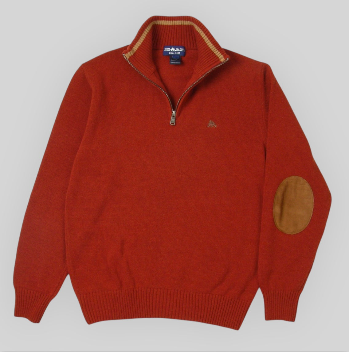 Men's Half-Zipper Collar Lambswool Sweater