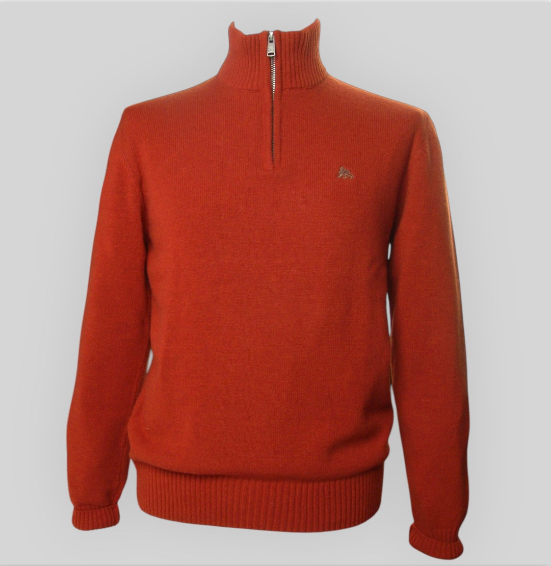Men's Half-Zipper Collar Lambswool Sweater
