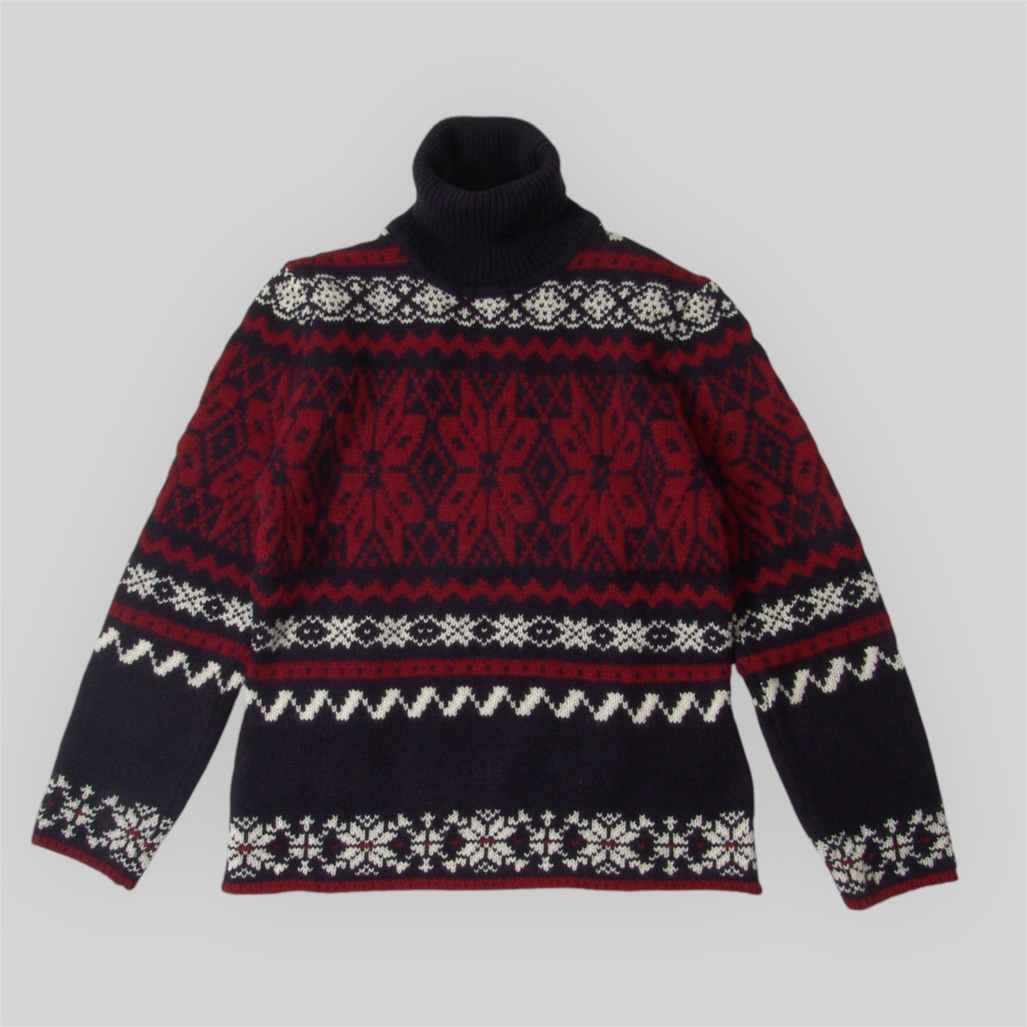 Women's Turtleneck Snowflakes Sweater