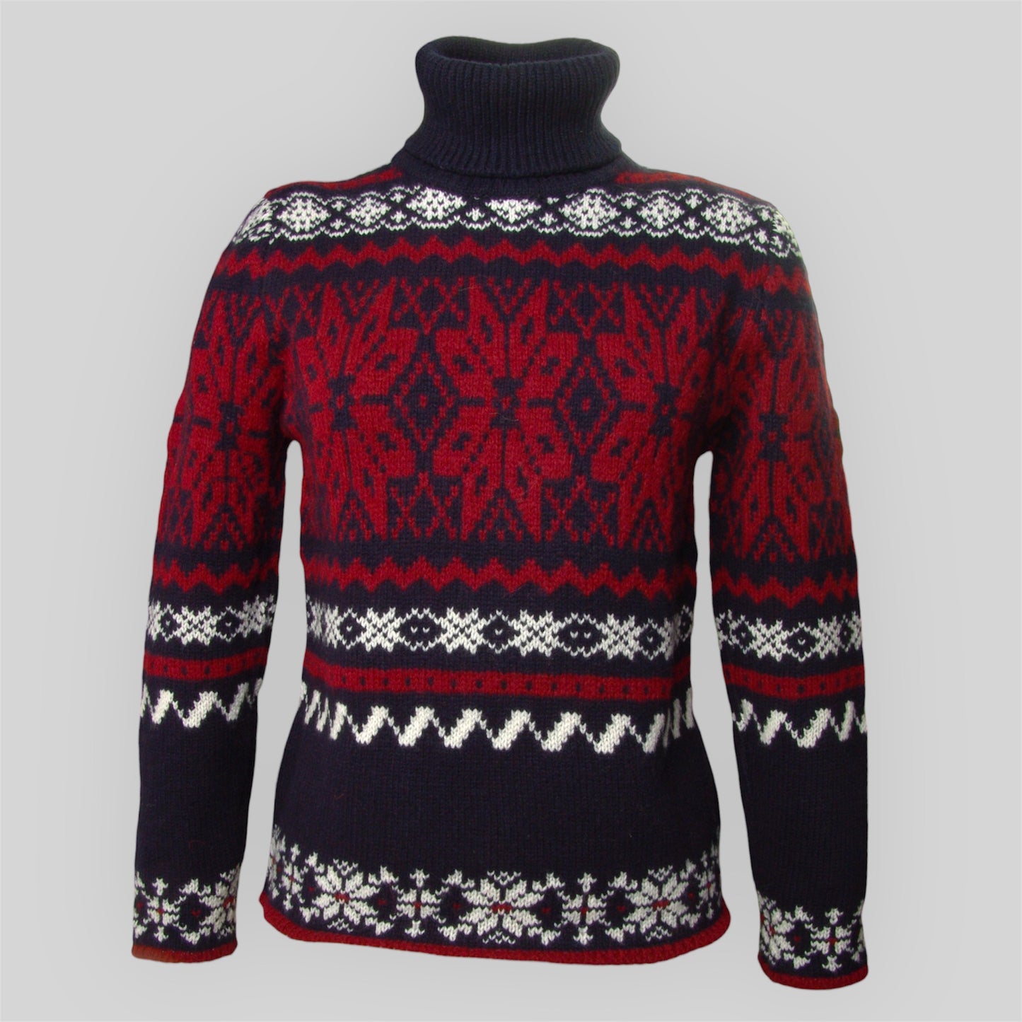 Women's Turtleneck Snowflakes Sweater