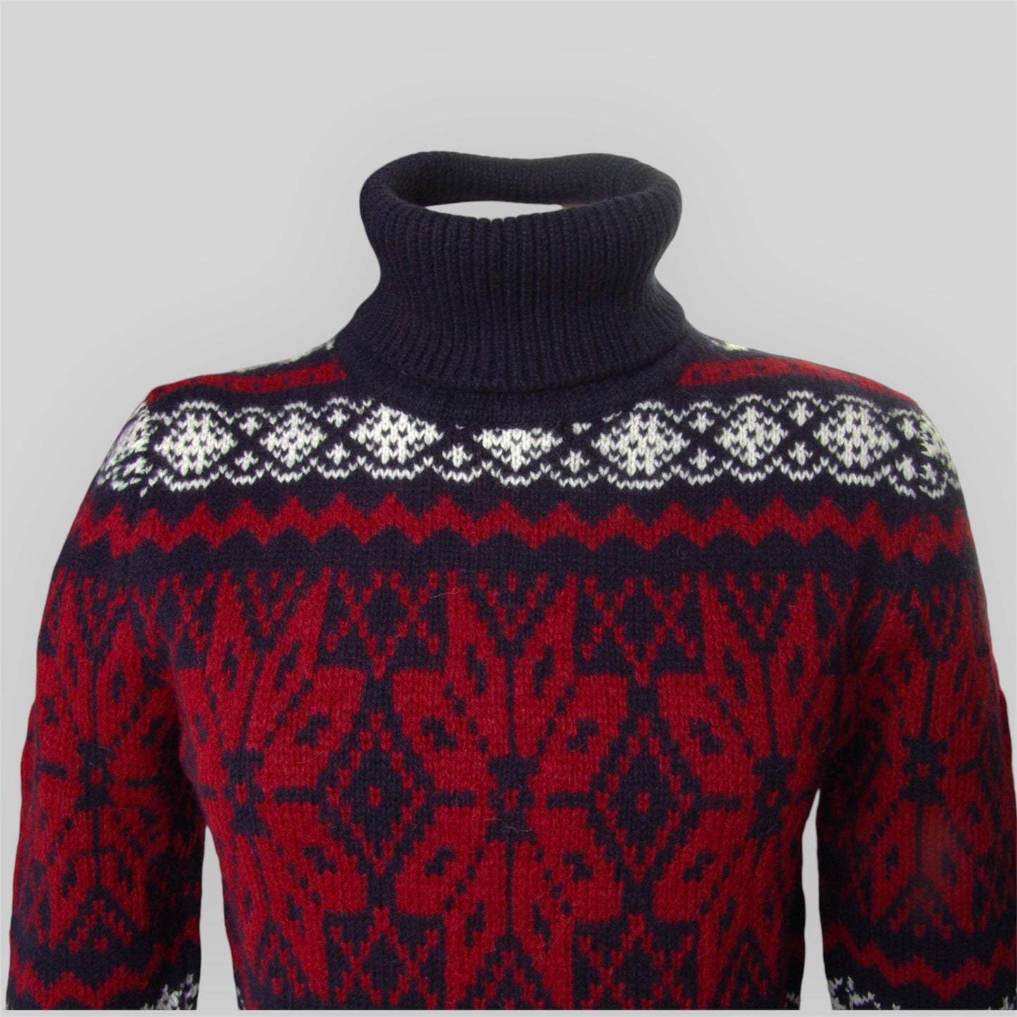 Women's Turtleneck Snowflakes Sweater