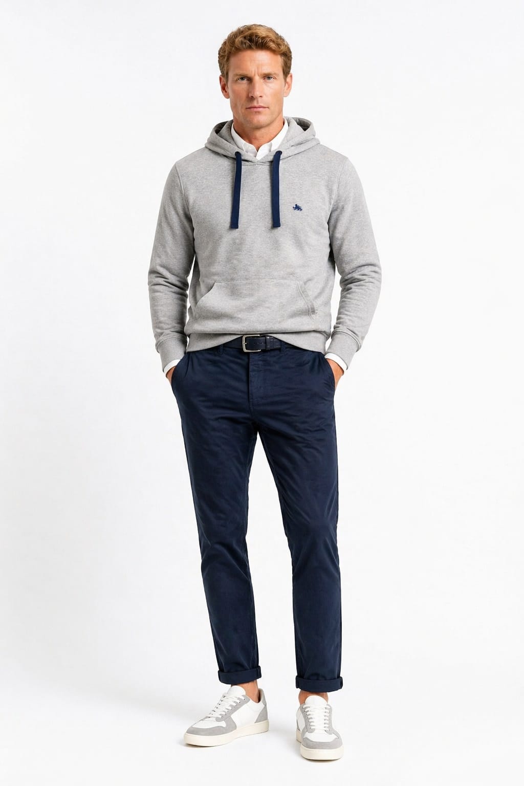 HOOD FLEECE WITH EMBROIDERY LOGO