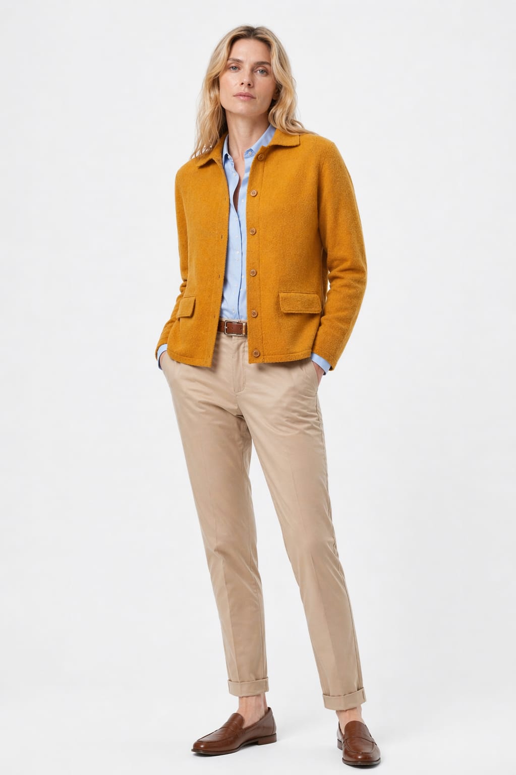 CARDIGAN POLO SWEATER