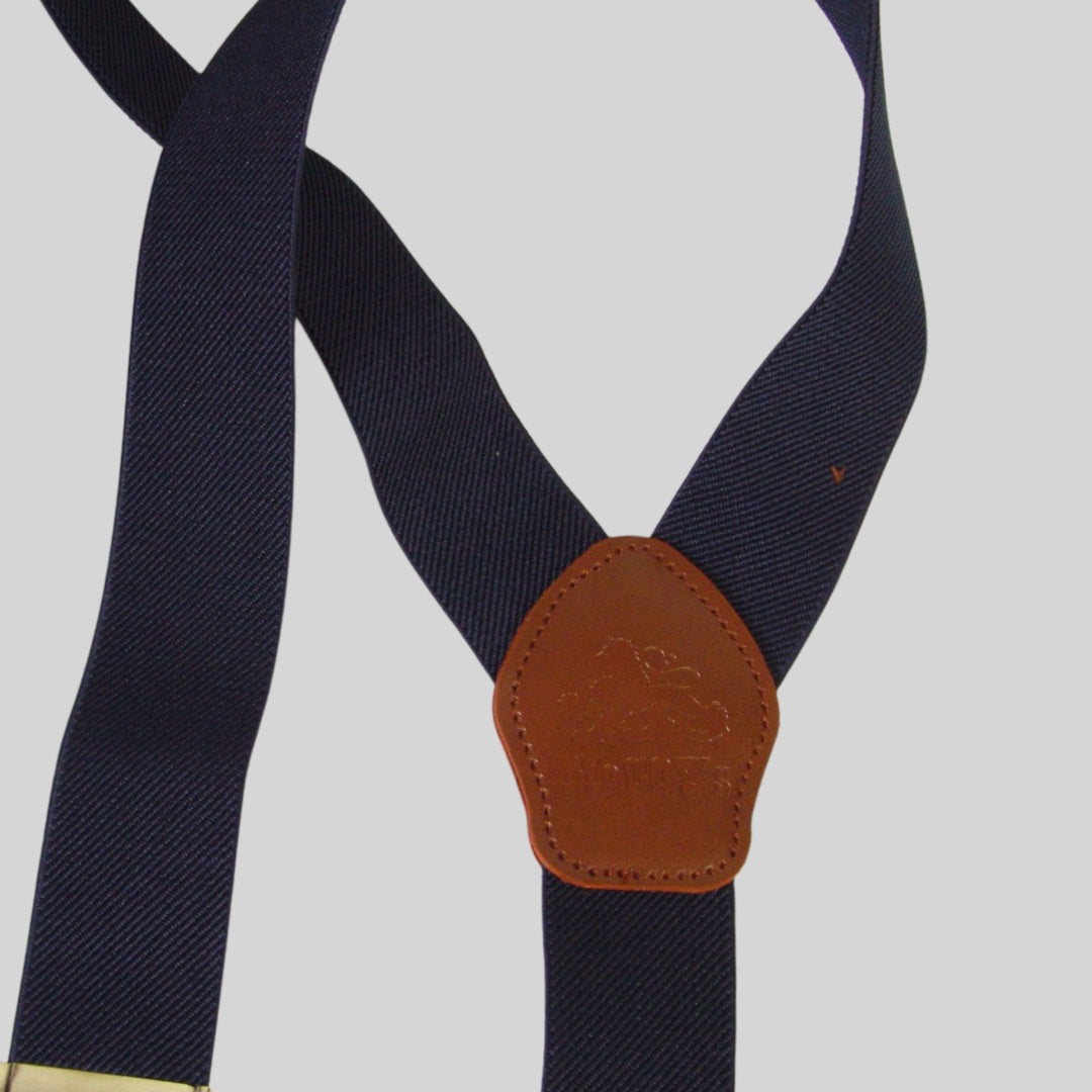 English-Style Suspenders with Clips and Button Tabs – Leather Finishes