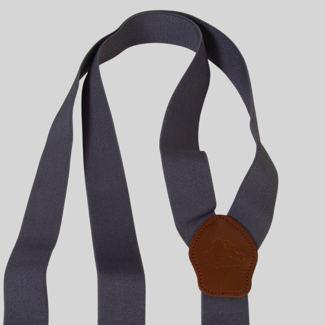 English-Style Suspenders with Clips and Button Tabs – Leather Finishes