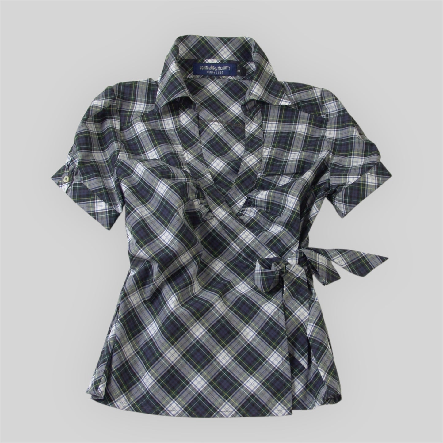 Women's crossed shirt with knot