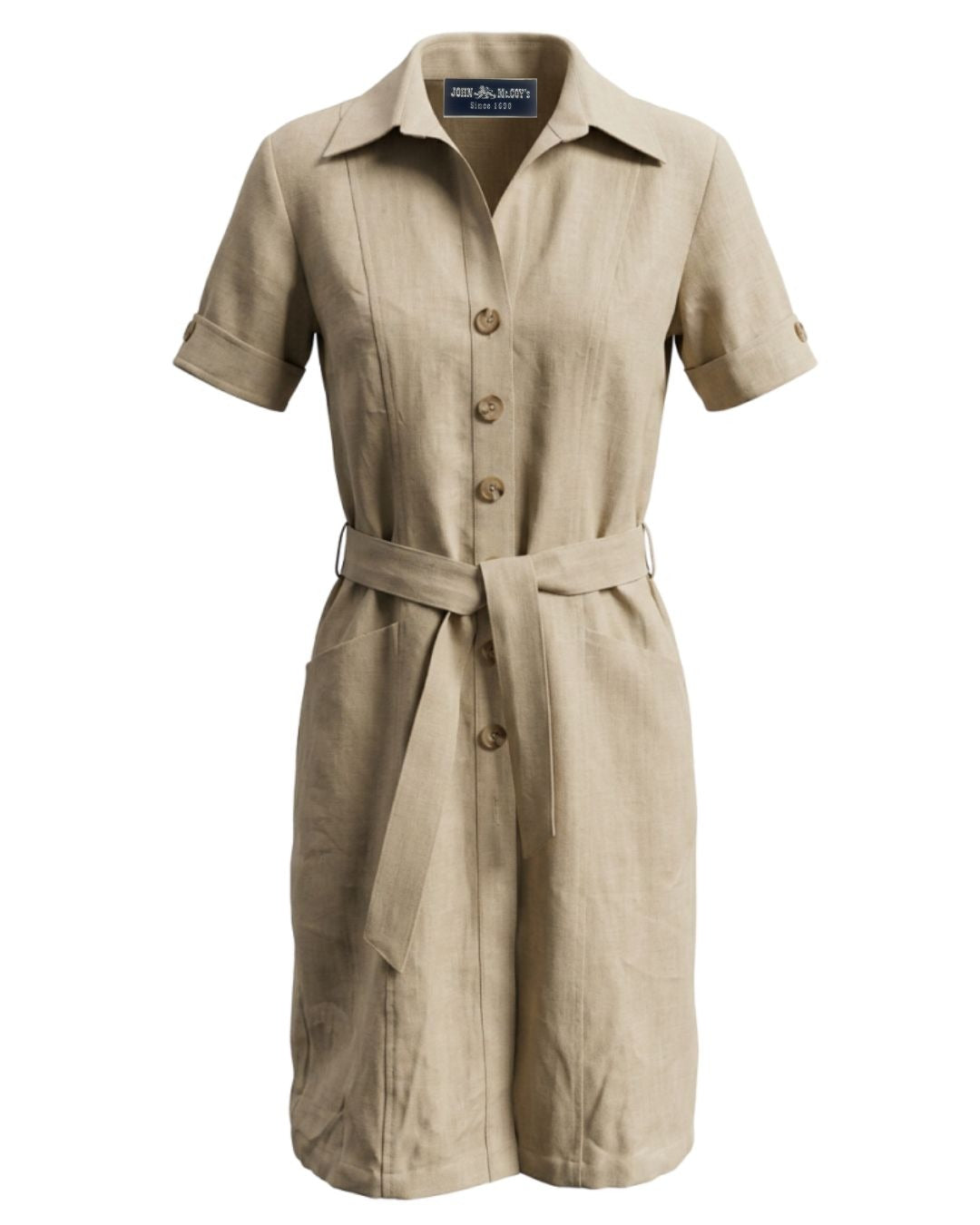 WOMEN'S SHIRT BELT DRESS