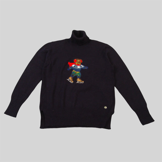 Women's Teddy Bear  High-Neck Sweater in Merinos