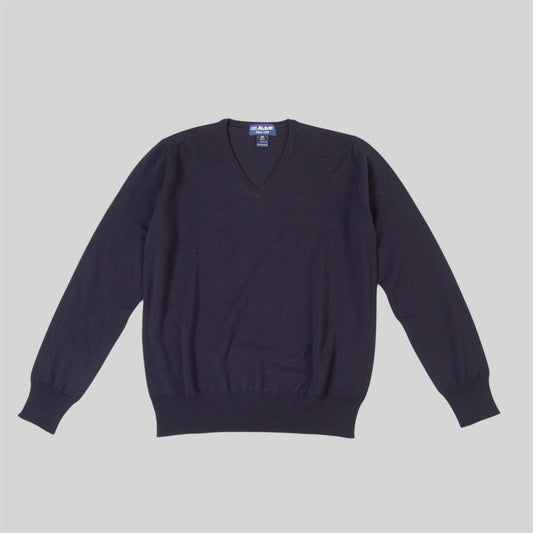 Men's V-neck collar in merinos wool sweater