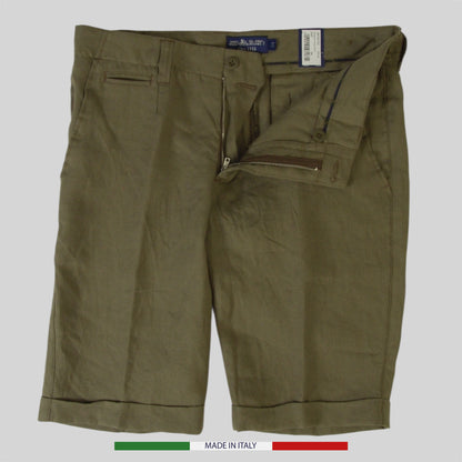 Men's Pure  Linen   Bermuda