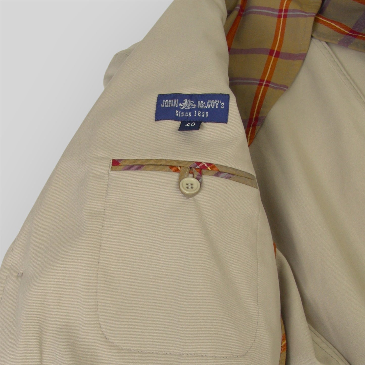 Men's Two- Buttons Cotton Jacket with patched pockets