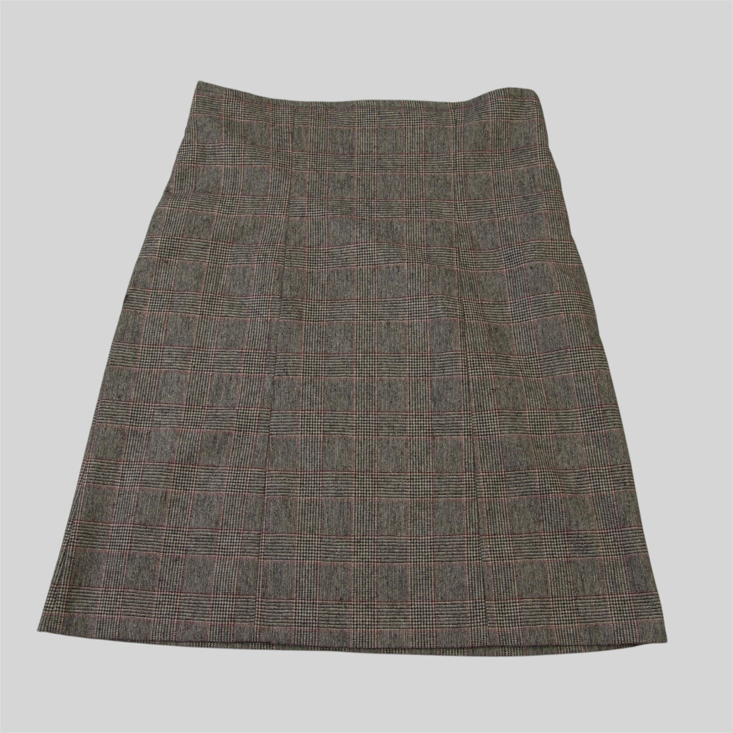 Women's Check A-Line skirt in Tartan mixed wool