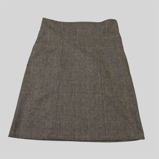 Women's Check A-Line skirt in Tartan mixed wool