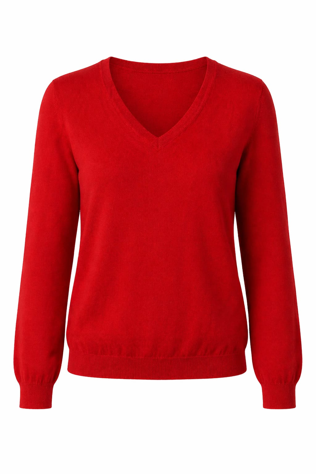 Maglia scollo a V in  lana merinos