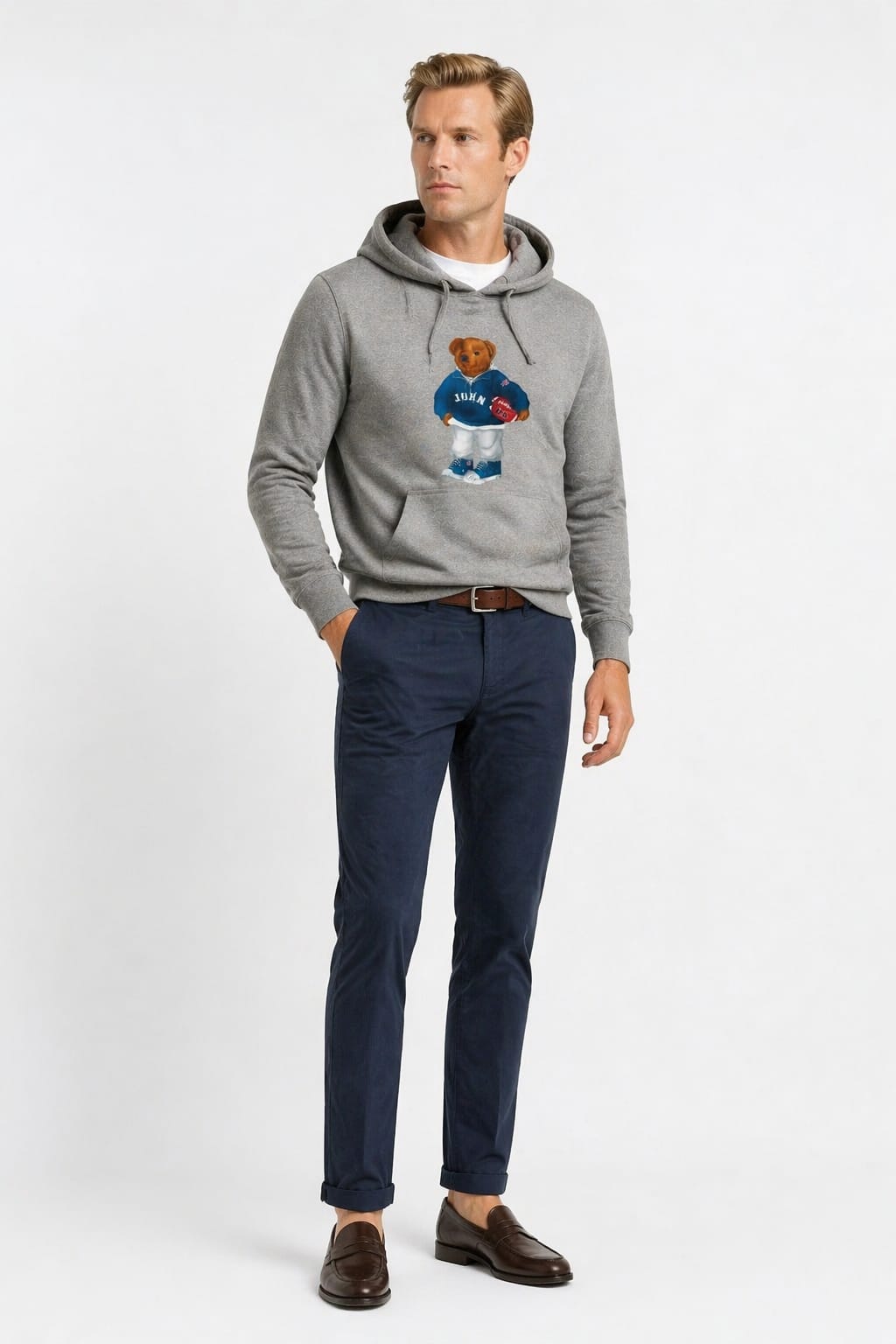 HOOD FLEECE PRINTED
