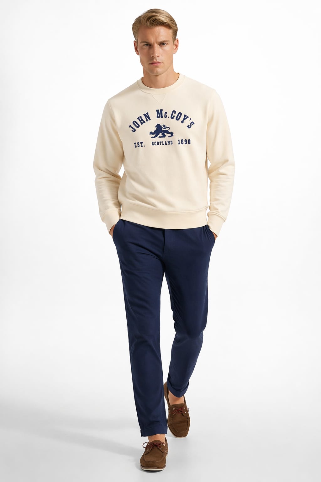 CREW NECK FLEECE PRINTED