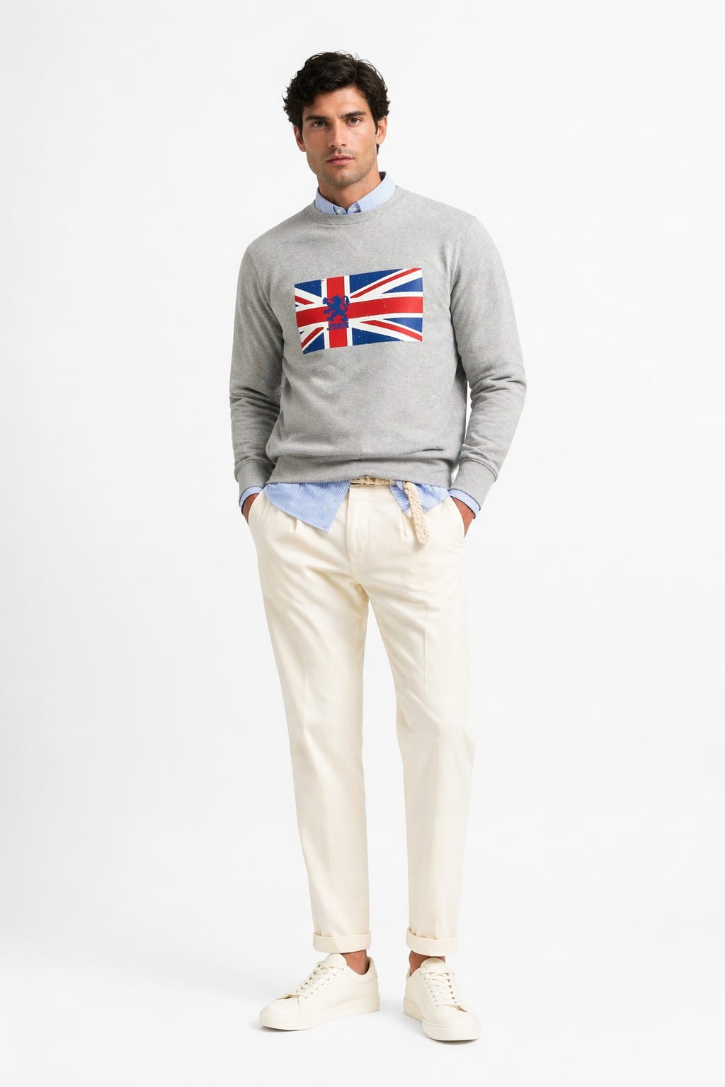 CREW NECK FLEECE PRINTED