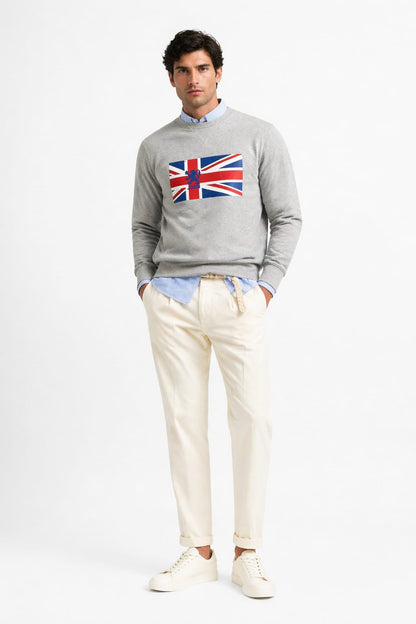 CREW NECK FLEECE PRINTED