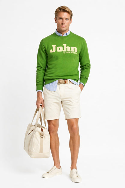 CREW NECK FLEECE PRINTED