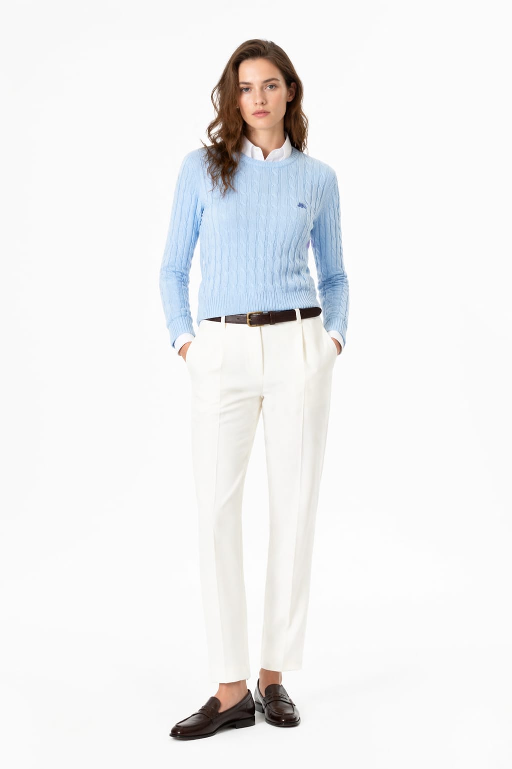 Braids crew neck sweater