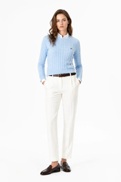 Braids crew neck sweater